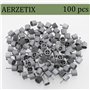 AERZETIX - C41695 - Lot de 100 taquets d'étagère à clouer Ø12 mm x 20 mm - tablette support de rayon - en plastique - couleur gr