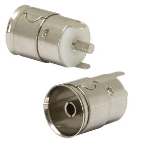 AЕRZETIX - C69057 - Lot de 2 Connecteurs d'antenne RF femelle droit - à souder - adaptateur