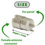 AЕRZETIX - C69057 - Lot de 2 Connecteurs d'antenne RF femelle droit - à souder - adaptateur