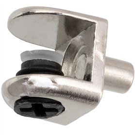 AERZETIX - C41752 - Lot de 8 Taquets à enfoncer pour glace 2-6 mm - patte support de fixation d'étagère en vitre - pince à verre
