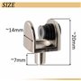 AERZETIX - C41752 - Lot de 8 Taquets à enfoncer pour glace 2-6 mm - patte support de fixation d'étagère en vitre - pince à verre