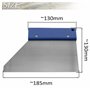 AERZETIX - C76311 - Spatule couteau crantée à dents fines 185 mm - outil à main pour enduit colle plâtre - lame en métal