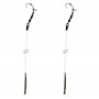 PRO FILSTAR Ronnie Rig N4 Hameçon de pêche à la carpe en fluorocarbone 20 cm 9 kg Аnti gewangle Sleeve – Curve Shank Hook – Appâ