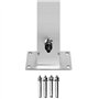 WKIEQACO Home & Garden Meuble de douche de jardin en acier inoxydable avec base grise 225 cm