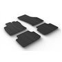 Set tapis de caoutchouc compatible avec Volkswagen Passat 3G Sedan/Variant 2014- (T profil 4-pièces + clips de montage)