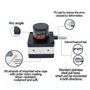 PKHDLYEU Encodeur linéaire capteur de Fil de Traction 500MM Petit encodeur de chaîne Mesure Industrielle capteur de Position lin