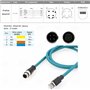 HangTon Industrial Machinery Câble d'alimentation Ethernet RJ45 4 broches D-Code RJ45 Câble réseau blindé étanche Capteur encode