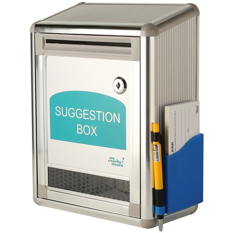Boîte à suggestions en Aluminium ~ Boîte de Dons ~ Boîte aux Lettres ~ Boîte de commentaires ~ Boîte à commentaires avec Serrure