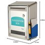 Boîte à suggestions en Aluminium ~ Boîte de Dons ~ Boîte aux Lettres ~ Boîte de commentaires ~ Boîte à commentaires avec Serrure