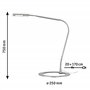 Paulmann 74995 Lampe de table Plaza LED 3W, Acier brossé, 230/12V, Métal