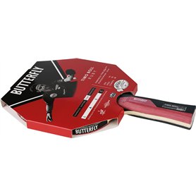 Butterfly Timo Boll Ruby Raquette de Tennis de Table | Revêtement Pan Asia certifié ITTF pour la compétition avec éponge de 1