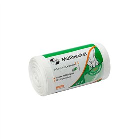 Lot de 50 sacs poubelle en PEBD Blanc 20 l