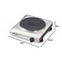 Rommelsbacher THS 2022/E Plaque de cuisson Acier inoxydable Diamètre 22 cm (Import Allemagne)