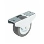 Dörner + Helmer Lot de 4 Roulettes Fixes pour Meubles - 50 mm x 19 mm - Capacité de Charge de 165 kg - Roue en TPE - Fixation Di
