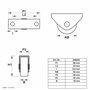 Dörner + Helmer Lot de 4 Roulettes Fixes pour Meubles - 50 mm x 19 mm - Capacité de Charge de 165 kg - Roue en TPE - Fixation Di
