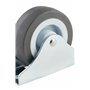 Dörner + Helmer Lot de 4 Roulettes Fixes pour Meubles - 50 mm x 19 mm - Capacité de Charge de 165 kg - Roue en TPE - Fixation Di