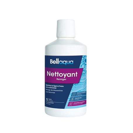 Bellaqua Nettoyant Piscine 1L – Spécial Liner et Parois – Élimine Graisses et Dépôts – Idéal Ligne d’Eau Piscine