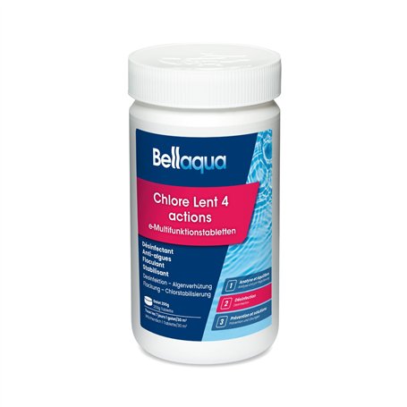 Bellaqua e-Chlore Multifonction 1kg – Galets de Chlore pour Piscine – Désinfection