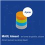 Lot de 4 Aimants Ronds au Revêtement en Silicone