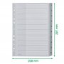 couverture en carton et 10 intercalaires en plastique