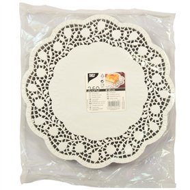 Papstar 18270 Lot de 250 napperons Ronds en Papier Ø 30 cm