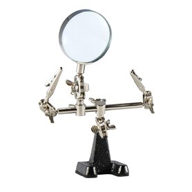 Weller WLACCHHB-02EU Outil Main Libre Avec Une Loupe Et 2 Pinces Crocodiles Pratique pour soudure
