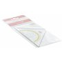 Brunnen 104975401 Équerre de géométrie incassable pour l'école et le bureau Transparent 16 cm