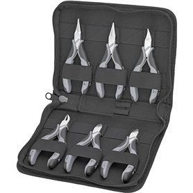 Knipex Jeu de pinces électroniques avec outils pour travaux sur composants électroniques 220 mm 00 20 17