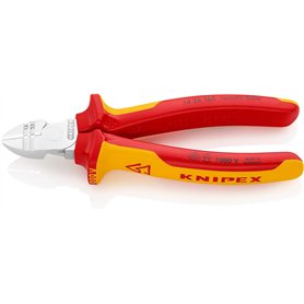 Knipex Pince à dénuder coupante de côté chromée
