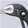 Knipex Cobra® Pince multiprise de pointe grise atramentisée, avec gaines bi-matière, avec œillet intégré pour fixation d’un disp
