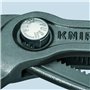 Knipex Cobra® Pince multiprise de pointe grise atramentisée, avec gaines bi-matière, avec œillet intégré pour fixation d’un disp