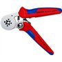 Knipex Pince à sertir auto-ajustable pour embouts de câble avec accès latéral chromée, avec gaines bi-matière 180 mm 97 55 04