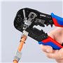 Knipex Pince à sertir pour fiches Western RJ45 brunie, avec gaines bi-matière 191 mm 97 51 13