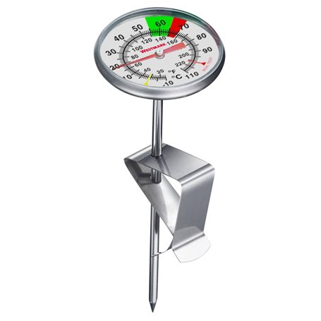 Westmark Thermomètre à lait - Thermomètre de cuisine pratique pour faire mousser le lait de façon optimale