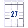 AVERY - 540 Étiquettes Sécurité Ultra-Résistantes Blanches Personnalisables - Format 63,5 x 29,6 mm - Impression Laser