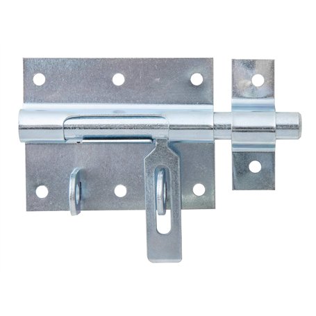 Alberts 137083 Verrou porte-cadenas | avec gâche attachée | zingué | plaque 80 x 64 mm | Ø du boulon 11