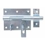 Alberts 137083 Verrou porte-cadenas | avec gâche attachée | zingué | plaque 80 x 64 mm | Ø du boulon 11