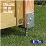 Alberts 214265 Ancre de poteau en U | avec ancrage béton en acier strié | galvanisée à chaud | largeur 91 mm | longueur de l'anc