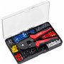 Meister Kit de pinces à sertir 1200 pièces – Avec embouts de câble – Sertissage carré – Jeu d'embouts de câble en polypropylène/