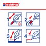 edding 4090 Marqueur craie liquide - rouge - 1 feutre craie liquide - pointe biseautée 4-15 mm - feutre craie effacable pour écr