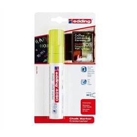 edding 4090 Marqueur craie liquide - jaune fluorescent - 1 feutre craie liquide - 4-15 mm - feutre craie effacable pour écrire s
