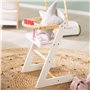 roba Chaise Haute pour Poupon et Poupée Scarlett en Bois + Coussin Rose et Plateau Repas - Hauteur 52 cm - dès 3 Ans - Blanc / N