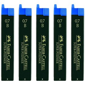 Faber-Castell Lot de 5 mines super polymères (0