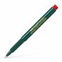 FABER-CASTELL Finepen 205006 Lot de 5 feutres à pointe fine 0,4 mm Rouge