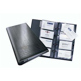 Durable 240301 Visifix Classeur Polypropylène Centium 4 Anneaux 145 x 255 mm Capacité 25 Pochettes 400 Cartes Visite