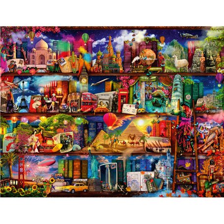 Ravensburger - 16685 - Puzzle Classique - Le Monde des Livres - 2000 Pièves