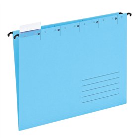 Elba Lot de 25 dossiers suspendus bleus pour format A4