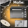 ProfiCook Mini-four 30L | Chaleur tournante + chaleur voûte et sole | avec tournebroche et pierre à pizza | 100°C - 230°C | avec