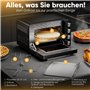 ProfiCook Mini-four 30L | Chaleur tournante + chaleur voûte et sole | avec tournebroche et pierre à pizza | 100°C - 230°C | avec