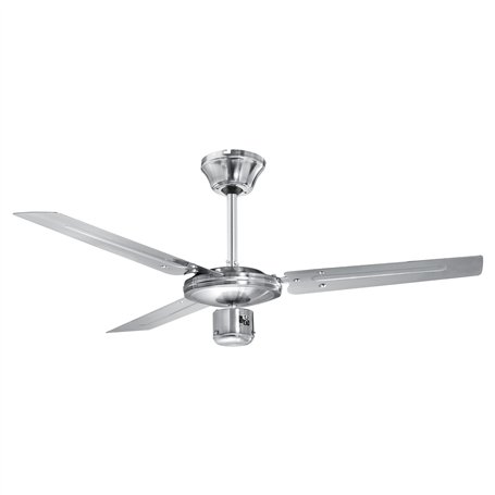 PROFI CARE PC DVL 3071 - Ventilateur de plafond - 3 pales - 122cm – Circulation d’air optimale - Chrome 330710